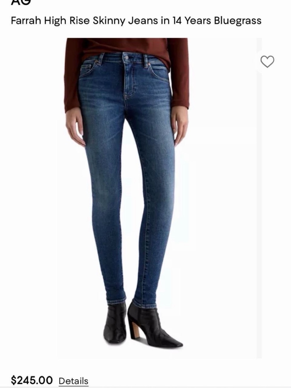 Ag Adriano Goldschmied Farrah High-Rise Skinny Jeans